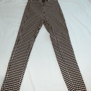 Checkered legging pants